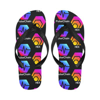 Hex Pulse TEXT Black Flip Flops (For both Men and Women)