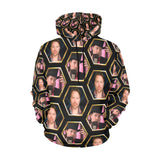 Richard Heart Faces Black Men's All Over Print Hoodie