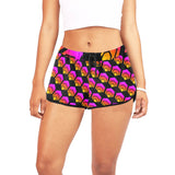 Hex Black Women's All Over Print Casual Shorts