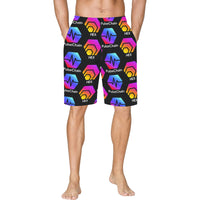 Hex Pulse TEXT Black Special Edition All Over Print Basketball Shorts With Pockets