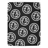 Litecoins Black Ultra-Soft Micro Fleece Blanket 60" x 80"
