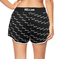 HEXdotcom White Women's Sports Shorts