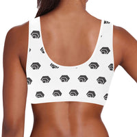 Hex Black Women's All Over Print Sports Bra