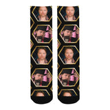 Richard Heart Faces Black Men's Custom Socks