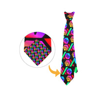 Hex PulseX Pulse Black Custom Peekaboo Necktie Two Sided