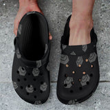 Hex Black & Grey Custom Print Adults Clogs