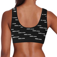 HEXdotcom White Women's All Over Print Sports Bra