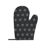 Hex Black & Grey Heat Resistant Oven Mitt With Pot Holder (Four Pieces Set)