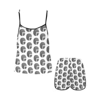 Future 3d WHT Women's Spaghetti Strap Cami Short Pajama Set