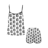 Future 3d WHT Women's Spaghetti Strap Cami Short Pajama Set