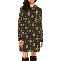 5555 Women's All Over Print Hoodie Mini Dress