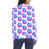 Pulse Women's All Over Print Mock Neck Sweater