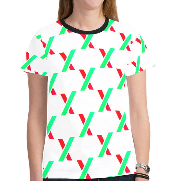 PulseX Women's All Over Print Mesh Cloth T-shirt