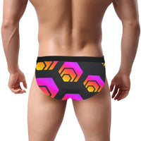 Hex Black Tapered Men's Mid Rise Briefs