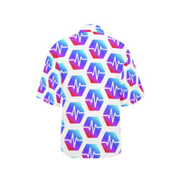 Pulse All Over Print Hawaiian Shirt for Women