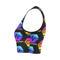 Hex Pulse TEXT Black Women's Sports Bra