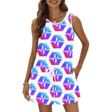 Pulse All Over Print Vest Short Jumpsuit