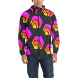 Hex Black Tapered Men's All Over Print Quilted Windbreaker