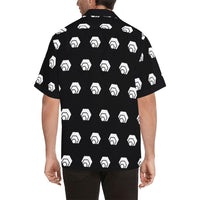 Hex White Black Men's All Over Print Hawaiian Shirt