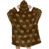 Hex Brown & Tan Blanket Hoodie for Women