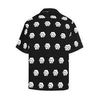 Hex White Black Men's All Over Print Hawaiian Shirt