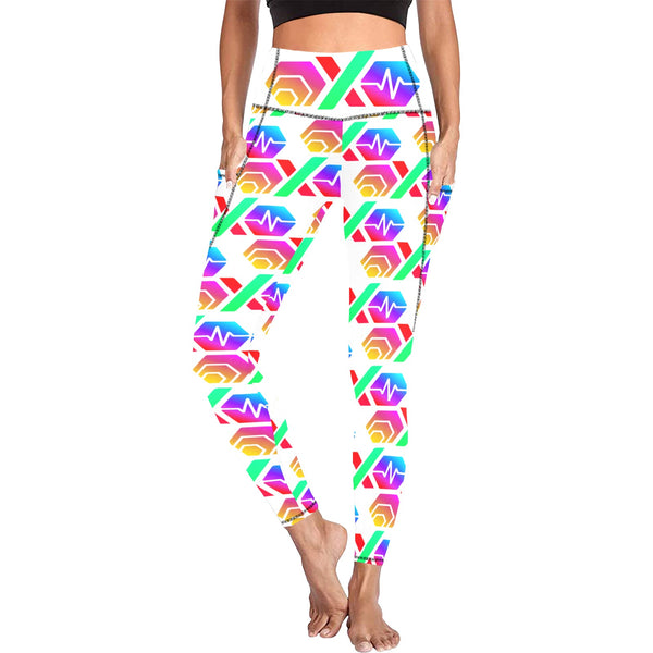 Hex PulseX Pulse Logos Special Edition All Over Print High Waist Leggings with Pockets