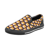 Shiba Inu Black Slip-on Canvas Women's Shoes