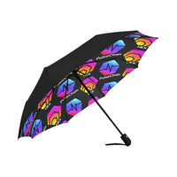 Hex Pulse TEXT Black Anti-UV Automatic Umbrella (Underside Printing)