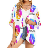 Hex Pulse TEXT Women's Kimono Chiffon Cover Up