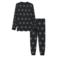 Hex Black & Grey Men's All Over Print Pajama Set