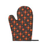 5555 Orange Heat Resistant Oven Mitt With Pot Holder (Four Pieces Set)