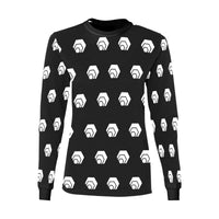 Hex White Black Women's Long Sleeve T-shirt