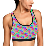 Hex PulseX Pulse Grey Women's All Over Print Sports Bra