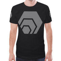 Hex Grey Logo Men's All Over Print Mesh T-shirt