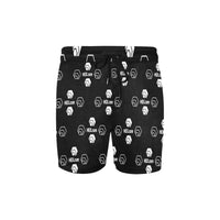 Hex Dot Com White Men's Mid-Length Swim Shorts