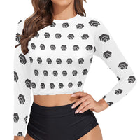 Hex Black Long Sleeve Bikini Top