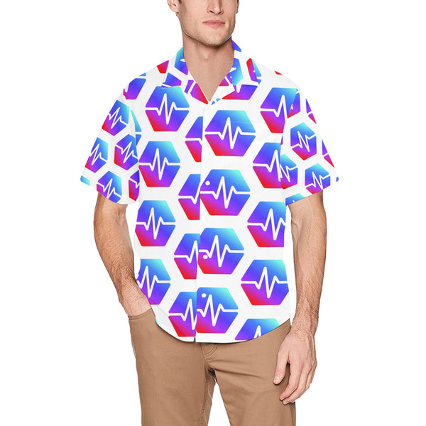 Pulse Men's All Over Print Hawaiian Shirt With Chest Pocket