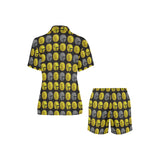 IM ALL 3 BLK Women's V-Neck Short Pajama Set