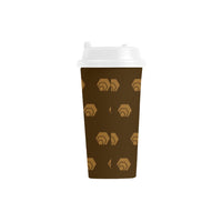 Hex Brown & Tan Double Wall Plastic Mug