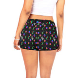RH HPX White Women's All Over Print Casual Shorts