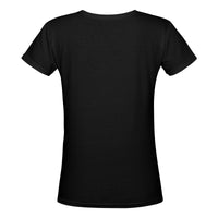Hex Black V-neck Women's T-shirt