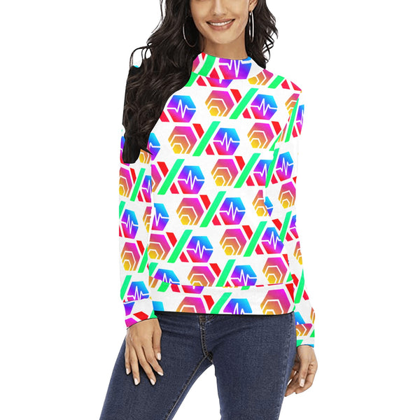 Hex PulseX Pulse Women's All Over Print Mock Neck Sweater