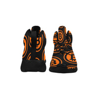 Bitcoin Black & Orange Men's Basketball Shoes