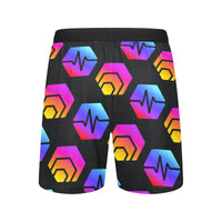 Hex Pulse Combo Black Men's Mid-Length Pajama Shorts