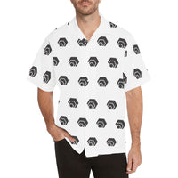 Hex Black Men's All Over Print Hawaiian Shirt