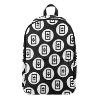 Thetas Black All-Over Print Unisex Casual Backpack