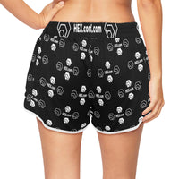 Hex Dot Com White Women's Sports Shorts