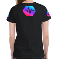 Pulse Logo Women's All Over Print Mesh Cloth T-shirt