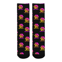 Hex Color Dot Com Black Men's Custom Socks