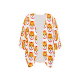 Shiba Inu Women's Kimono Chiffon Cover Up